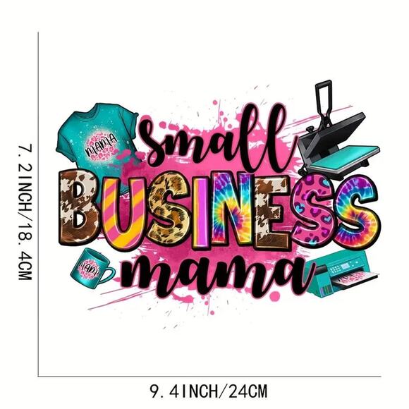 Fashion Graphic Small Business Mama Design Trendy Canvas Tote Bag - Picture 3 of 4